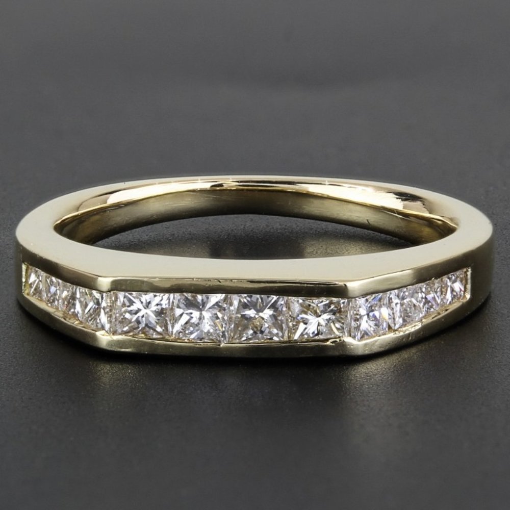 14k Yellow Gold Princess Cut Diamond Ring